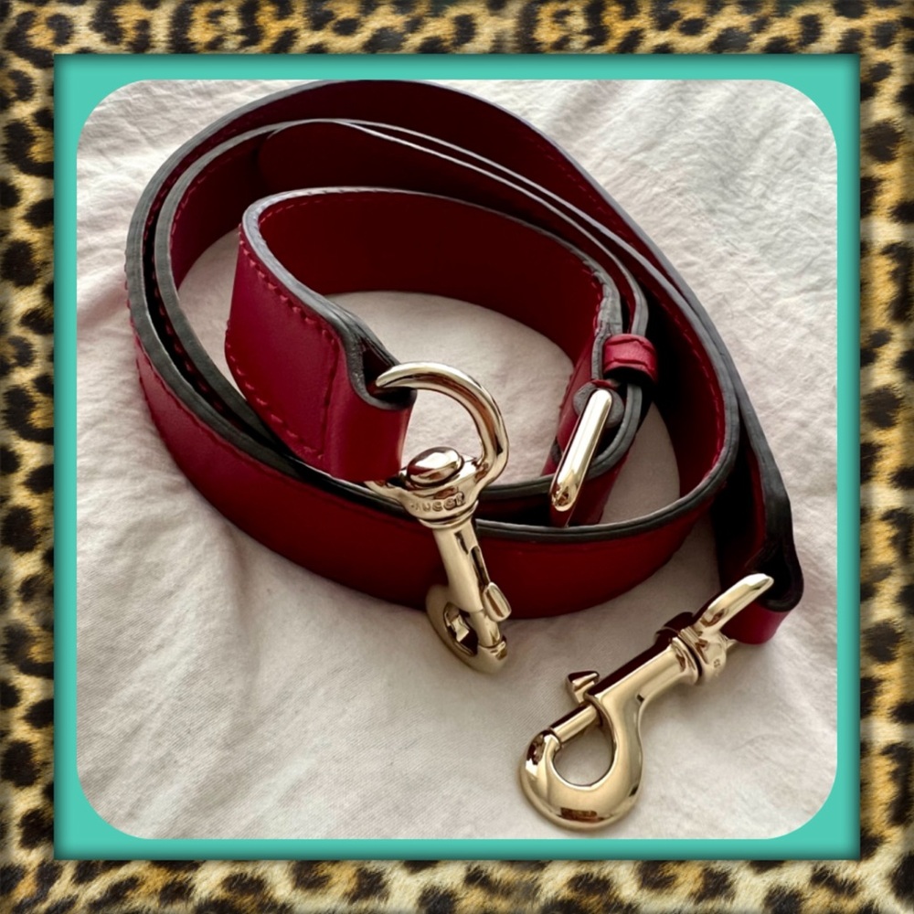 👑✅PRICE FIRM✅ AUTHENTIC Leather GUCCI Crossbody Bag Strap